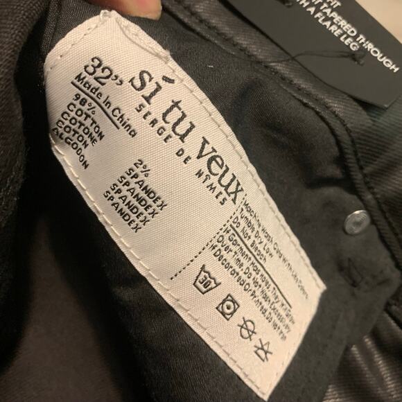 Si Tu Veux Superstack Black Wax Mens Jeans Size 32 - Picture 9 of 12